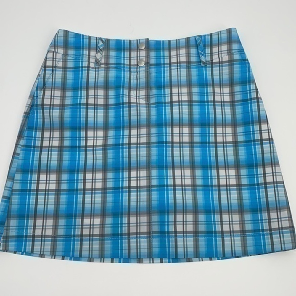 UEC Annika cutter & buck plaid golf skort size 2